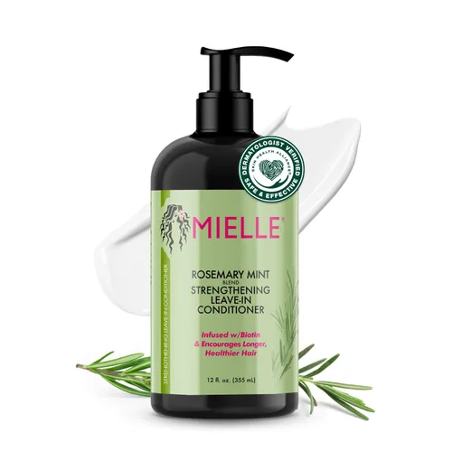 Miniatura 8 de Mielle Organics - Champú y acondicionador sin enjuague fortalecedor de romero y menta, infundido con biotina, limpia y ayuda a fortalecer el cabello