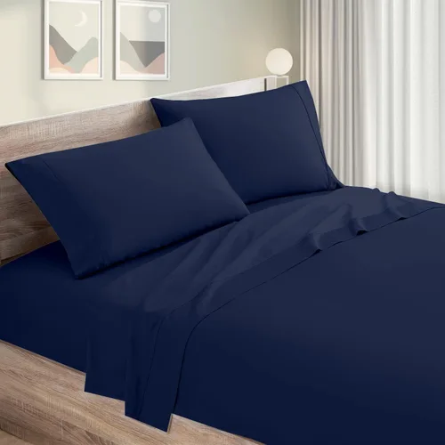 Miniatura 19 de Mattress-Homes Juego de sábanas de tamaño matrimonial XL, ropa de cama de 4 piezas, microfibra cepillada, sábanas extra suaves, refrescantes