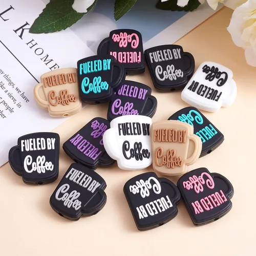 Miniatura 3 de 14 Piezas Cuentas de Silicona Lindas DIY Cuentas de Silicona a Granel Utilizadas para DIY para Hacer Varias Manualidades, Bolígrafo con Cuentas