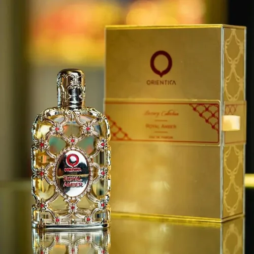 Miniatura 7 de Orientica Luxury Royal Amber Eau De Parfum 0.33oz/0.3 fl oz Mini Spray - Notas de Vainilla, Bergamota, Piña - Amber Oud, Perfumes Árabes Gourmand