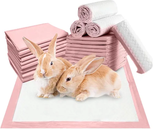 Miniatura 10 de Tfwadmx 50 almohadillas para orina de conejo, cobayas, superabsorbentes, pañales desechables de carbono negro, accesorios de entrenamiento