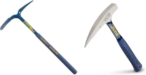 ESTWING Geo/Paleo Rock Pick – Herramienta geólogo de 25 pulgadas con construcción de acero y agarre de cojín de vinilo – GP100, púa de roca azul y