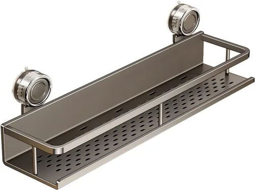 Estante de ducha con ventosa, estante de almacenamiento de pared sin perforaciones, organizador de baño que ahorra espacio, soporte de esquina