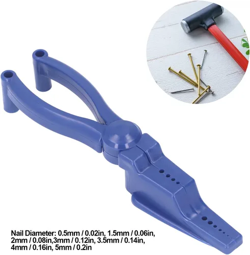 Miniatura 3 de Soporte de uñas portátil para clavos, alicates para martillar, clavar, soporte para martillar, protector de dedos ABS, guía protectora de uñas