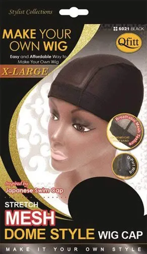 Miniatura 2 de QFitt Gorra de peluca estilo cúpula de malla XL #5021 (12 piezas)