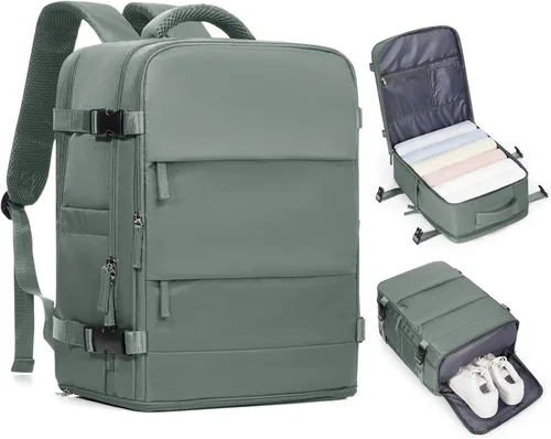 Miniatura 54 de coofay Mochila de viaje, para laptop, unisex, aprobada para aviones, bolsa de mano, equipaje, para artículos personales, para debajo del asiento