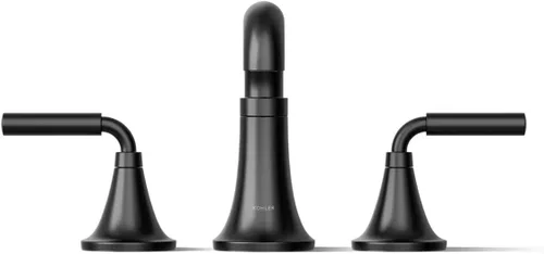 Miniatura 6 de Kohler T27417-4-BL Tone™ - Grifo de baño para montaje en cubierta, negro mate Mate negro