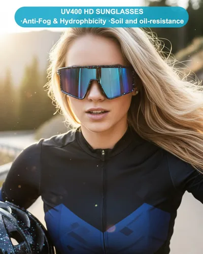Miniatura 4 de Xiyalai Gafas de sol para ciclismo para hombres y mujeres, lentes de sol deportivos con protección UV para correr, lentes de sol para béisbol