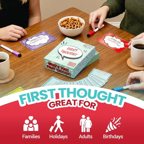 Miniatura 2 de FIRST THOUGHT Juego de mesa familiar El divertido juego de fiesta de pensamiento rápido Juego de mesa familiar Ideal para noches de juego