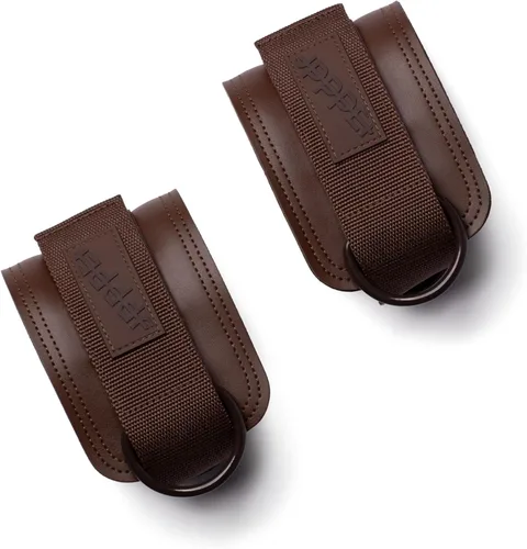 Miniatura 10 de UPPPER Correas de tobillo para máquinas de cable (par) – Accesorio de puño de cable acolchado ajustable para gimnasio, doble anillo en D, calidad