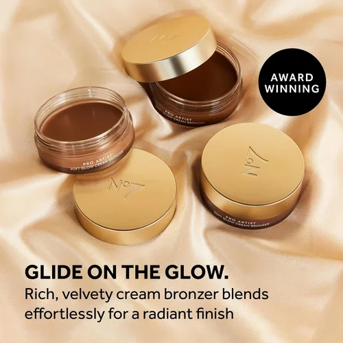 Miniatura 3 de No7 Pro Artist Maquillaje Bronceador en Crema de Brillo Suave - Crema Bronceadora Mezclable con Fórmula Ligera - Maquillaje Facial Personalizable