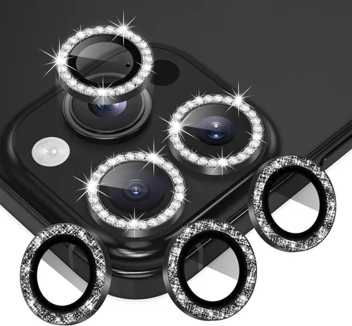 Miniatura 49 de AGVEE Paquete de 6 protectores de lente de cámara para iPhone 14 Pro de 6.1 pulgadas/14 Pro Max de 6.7 pulgadas, con diamantes brillantes y anillo