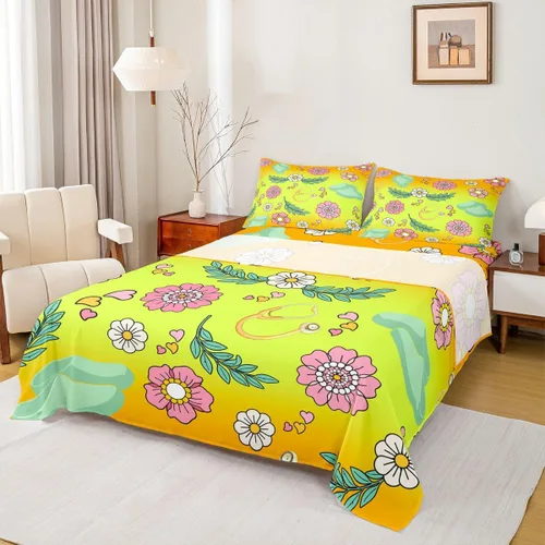 Miniatura 38 de Erosebridal Nurse Sheet Set Stethoscope Twin Sheets Set for Teen Boys,Colorful Medical Healthcare Heartbeat Syringe Fitted Sheet