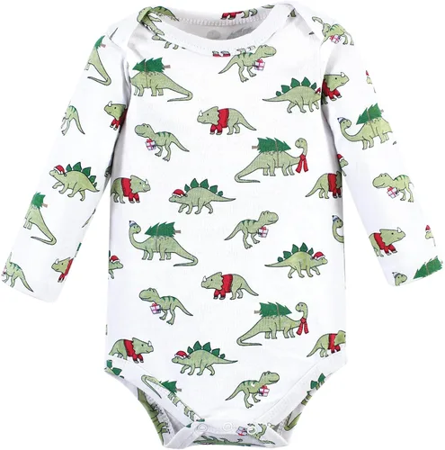Miniatura 69 de Hudson Baby Body unisex de algodón de manga larga para bebé, leopardo rosa rojo