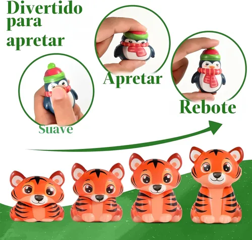 Miniatura 3 de 24 piezas de recuerdos de fiesta para niños, juguetes blanditos de animales, rellenos para piñata en bolsas de golosinas, decoraciones de cumpleaños