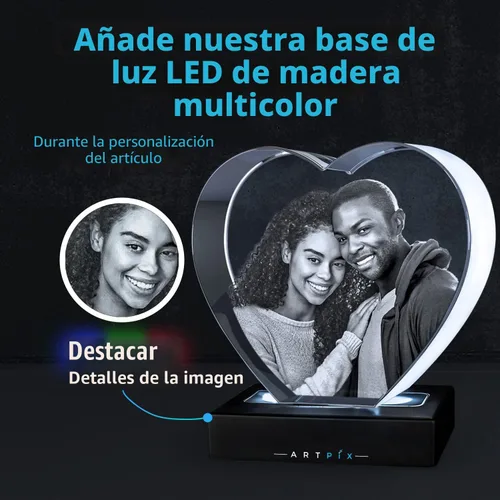 Miniatura 3 de ArtPix 3D Foto de cristal, regalos personalizados de Navidad para esposa, mujer, ella, mamá, él, hombres, madre, abuela, gran regalo personalizado