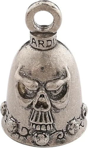 Miniatura 11 de Guardian Bell Campana de buena suerte con llavero y bolsa de regalo de terciopelo negro Campana de motocicleta Peltre sin plomo Hecho