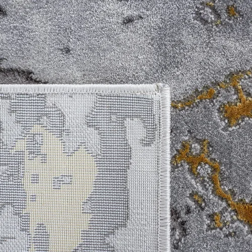 Miniatura 8 de SAFAVIEH Craft Collection - Alfombra de área de 9 x 12 pies, gris y dorado, diseño abstracto moderno, no desprende pelusa y de fácil cuidado, ideal
