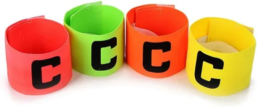 Miniatura 2 de Bandas de capitán de fútbol y fútbol, capitán anticaídas, para adultos y jóvenes, bandas ajustables para jugadores de baloncesto, paquete de 4