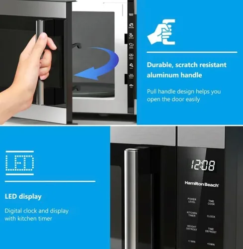Miniatura 2 de Horno microondas de encimera con sensor de 1.6 pies cúbicos en acero inoxidable, nuevo