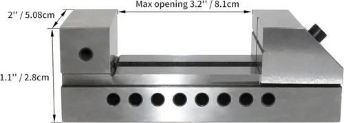 Miniatura 2 de HFS Mini tornillo de tornillo de molienda de precisión de 2 ", acero para fabricantes de herramientas, negro metálico