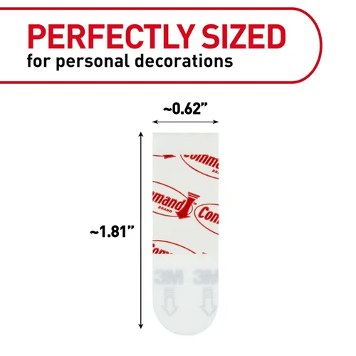 Miniatura 2 de Command Small Poster Strips, 128 White Adhesive Strips (2 Packs of 64), Damage-Free Hanging for Posters, Kids’ Artwork, Banners & Signs, No Tools