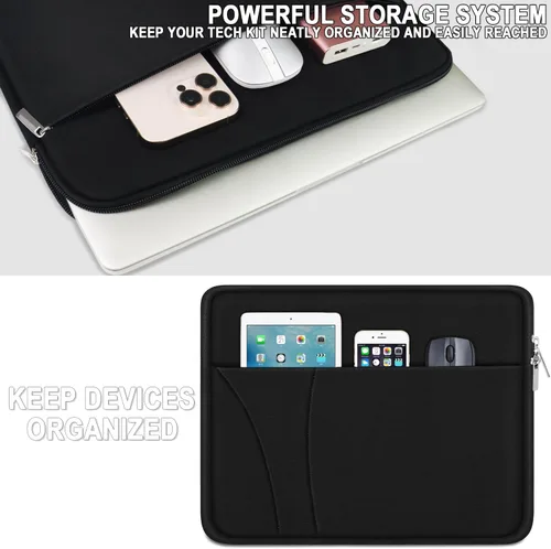 Miniatura 2 de Funda para laptop de 14 pulgadas, estuche delgado para portátil de viaje con bolsillo con cremallera, estuche de transporte protector y a prueba