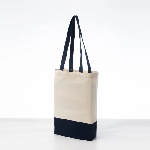 Miniatura 6 de Azuca Bolsa de lona de algodón resistente de 12 onzas con refuerzo inferior, bolsa de compras para la playa, 17 x 14 x 4 pulgadas, paquete de 6