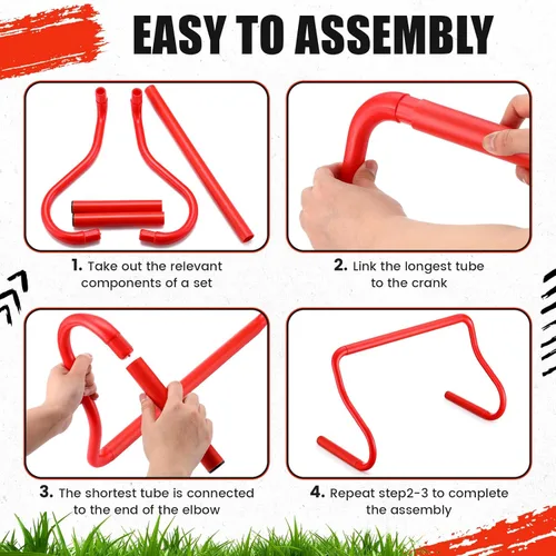Miniatura 4 de Seenelling 16 unidades de 12 pulgadas de velocidad de entrenamiento de agilidad obstáculos de gran tamaño desmontable agilidad obstáculos juego