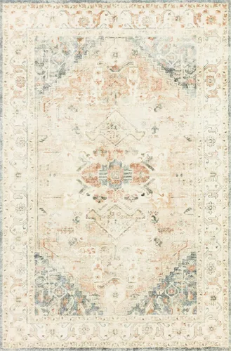 Miniatura 5 de Loloi II Rosette Beige/Multi 2'-2" x 3'-8" Alfombra decorativa