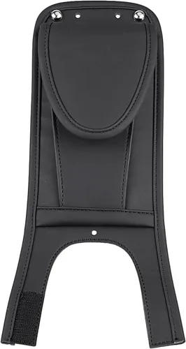 Miniatura 2 de Cubierta de tanque de cuero PU negro Panel Pad Bib W/bolsa para Harley Fatboy FLSTF 2000-2017 Softail 2000-2016