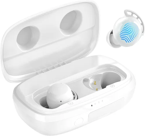 Miniatura 6 de Tribit Auriculares inalámbricos, 110 horas de reproducción, Bluetooth 5.3 IPX8, impermeable, control táctil, verdaderos auriculares inalámbricos