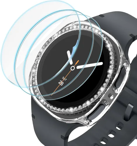 Miniatura 21 de DEALELE Paquete de 1 + 3 fundas y protector de pantalla compatible con Samsung Galaxy Watch FE / 5/4 de 1.575 pulgadas, funda protectora