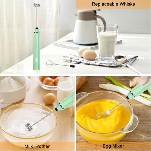 Miniatura 6 de Philorn - Varilla espumadora de leche recargable eléctrica de mano, batidor mini para café con leche, capuchino, frappé, matcha, chocolate caliente
