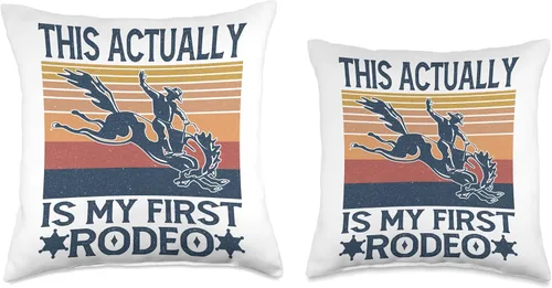 Miniatura 3 de This Actually Is My First Rodeo Country Life Howdy Vintage Throw Pillow