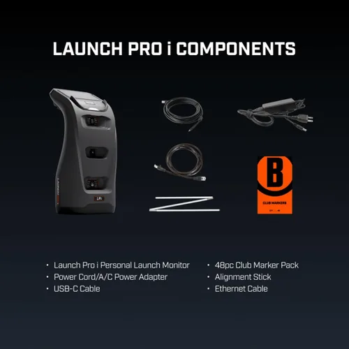 Miniatura 3 de Bushnell Golf Launch Pro i Circle B Edition - Monitor de lanzamiento con precisión de nivel de giro, medición basada en cámara, uso en interiores