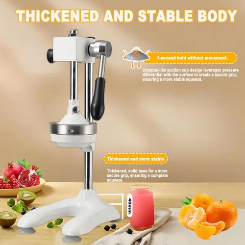 Miniatura 7 de Exprimidor de cítricos de hierro fundido, máquina de exprimidor de prensa de mano, Procesadores de alimentos Manual de acero inoxidable Prensa