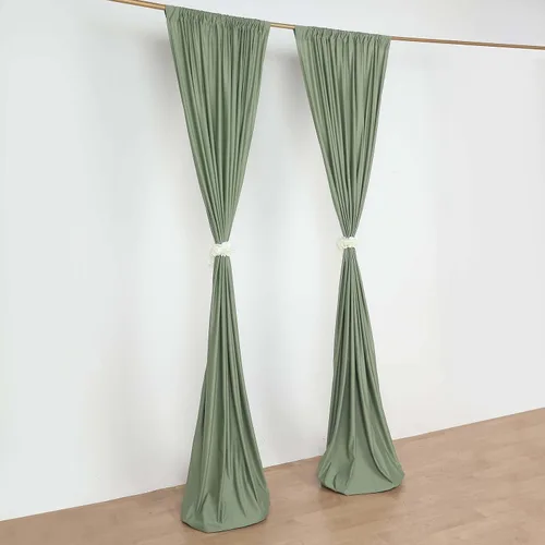 Miniatura 19 de Efavormart - Paquete de 2 cortinas de fondo ignífugo de amatista violeta de 10 x 10 pies, resistentes y sin arrugas, para eventos teatrales y galas
