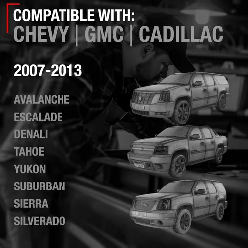 Miniatura 4 de Manija de puerta exterior delantera/trasera del conductor y pasajero - Compatible con Chevy Avalanche 2007-2013, Silverado 1500, 2500, 3500