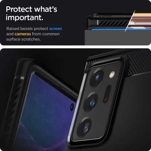 Miniatura 5 de Spigen Armadura Resistente Diseñada para Funda Samsung Galaxy Note 20 Ultra 5G (2020) - Negro Mate Armadura robusta
