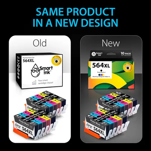 Miniatura 9 de Smart Ink Cartucho de tinta compatible de repuesto de alto rendimiento para HP 564 XL 564XL, paquete de 10 (2 negro, 2 negro y 2 C/M/Y)