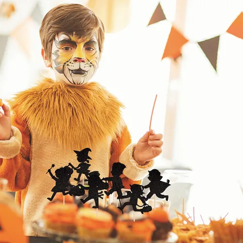 Miniatura 4 de 30 piezas de adornos para cupcakes con purpurina – Púas de cupcakes de Halloween para niños, cumpleaños, festival, fiesta, decoración de pasteles