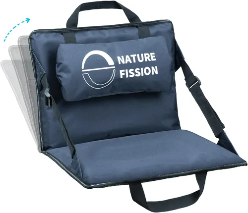 Miniatura 10 de Asiento de estadio no metálico con respaldo y soporte lumbar y cojín acolchado plegable y portátil, perfecto para silla de grada en eventos
