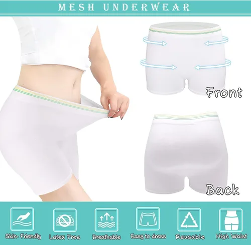 Miniatura 3 de Ropa interior posparto de malla, pantalones de maternidad desechables para recuperación de cesárea, bragas transpirables sin costuras