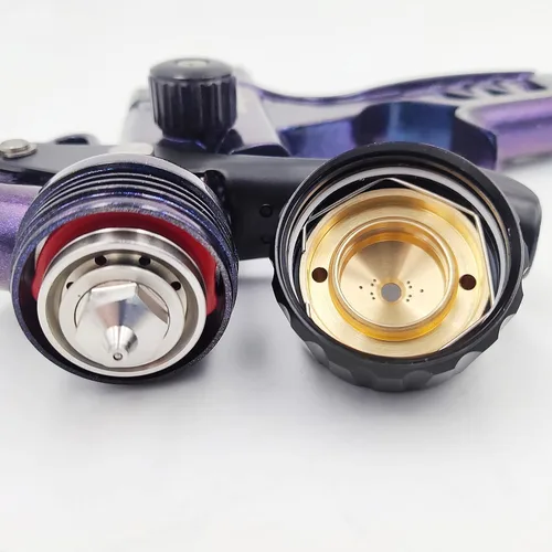 Miniatura 6 de Pistola HVLP 6800B de 1.3mm sin taza de lavado y adaptador, herramienta de pintura para automóviles, pistola de pintar en aerosol, aerógrafo de baja