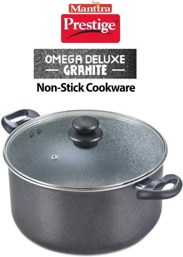 Miniatura 4 de Manttra By Prestige Omega Deluxe - Olla de granito (11.0 in, con tapa de cristal, 8,5 litros)
