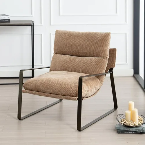 Miniatura 10 de HEAH-YO Juego de 1 silla moderna de piel sintética con cojín extraíble y marco de metal sólido, cómoda silla de lectura para dormitorio, color negro