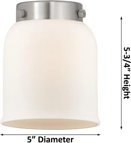 Miniatura 6 de Innovations 203-BB-G54 1 Aplique de luz, pantalla de campana pequeña, latón cepillado