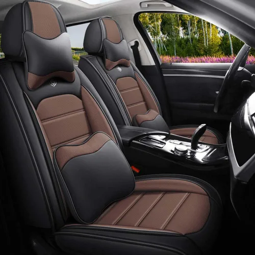 Miniatura 16 de Funda de asiento de cuero para Mercedes-Benz EQE 350 2022-2023, fundas de asiento suaves impermeables, accesorios interiores, fundas de asiento