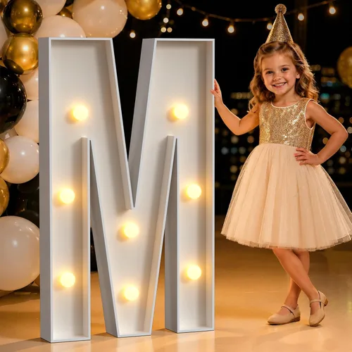 Miniatura 56 de Mixifox Letras de marquesina de 3 pies en Y, letras grandes iluminadas de 3 pies de alto con luces, letra grande para boda, compromiso, graduación